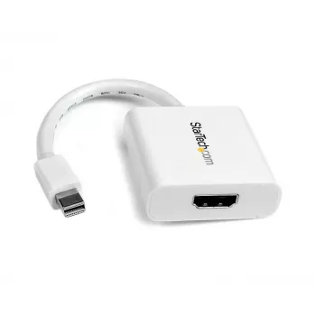 StarTech.com Mini DisplayPort na HDMI adaptér - mDP na HDMI videokonvertor - 1080p - Mini DP alebo Thunderbolt 1/2 Mac/PC na HDMI monitor/display/TV - pasívny mDP 1.2 na HDMI dongle - biely