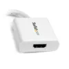 StarTech.com MDP2HDW adaptér z Mini DisplayPort na HDMI, pasívny, 1920x1200, prenos zvuku, kompatibilný s Thunderbolt, 17 cm, biely