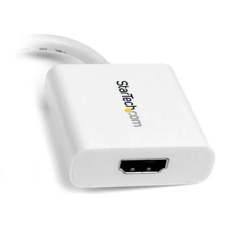 StarTech.com MDP2HDW adaptér z Mini DisplayPort na HDMI, pasívny, 1920x1200, prenos zvuku, kompatibilný s Thunderbolt, 17 cm, biely