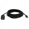 Manhattan USB-A na USB-A predlžovací kábel, 5 m, konektor samec na konektor samica, aktívny, 5 Gbit/s (USB 3.2 Gen1, známy aj ako USB 3.0), integrovaný repeater, SuperSpeed USB, čierny, trojročná záruka, zodpovedá USB2AAEXT5M.