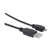 Manhattan USB-A na Micro-USB kábel, 1,8 m, konektor samec na konektor samec, čierny, 480 Mbit/s (USB 2.0), Hi-Speed USB, doživotná záruka, zodpovedá UUSBHAUB6.