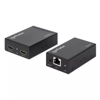 Manhattan HDMI 1080p cez Ethernet extender kit, až do 50 m s jedným Cat6 káblom, Tx- & Rx-moduly, podpora IR, trojročná záruka