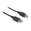 USB-A na USB-B kábel Manhattan 333368 1,8 m konektor samec na konektor samec čierny