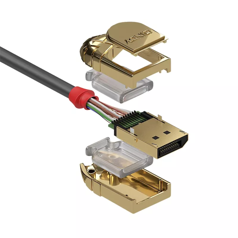 Lindy 1 m DisplayPort 1.4 kábel, Gold Line