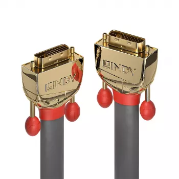 Lindy 15 m DVI-D Dual Link kábel, Gold Line