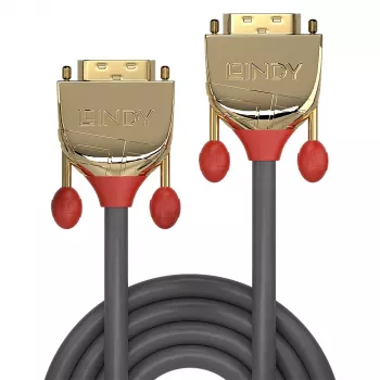 Lindy 15 m DVI-D Single Link kábel, Gold Line