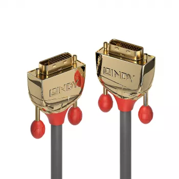 Lindy 0,5 m DVI-D Dual Link kábel, Gold Line