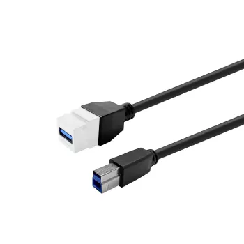 VivoLink USB 3.0 Type-A konektor samica na Type-A konektor samica predlžovací kábel PROKEYUSB3AFBM2W, biely