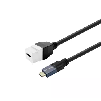 USB-C Female Keystone vložka VivoLink PROKEYUSBCFM2W biela — Keystone USB-C-F modul s konektorom samica