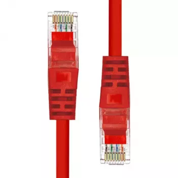 Sieťový kábel ProXtend CAT5e U/UTP CCA PVC červený 0,5 m