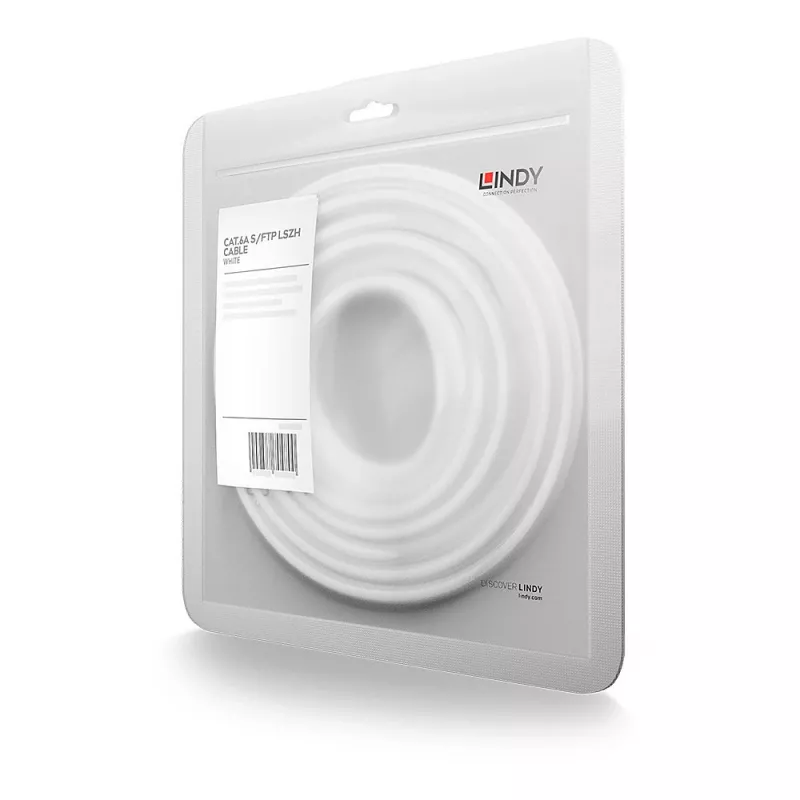 Lindy 47200 sieťový kábel biely 20 m Cat6a S/FTP (S-STP)