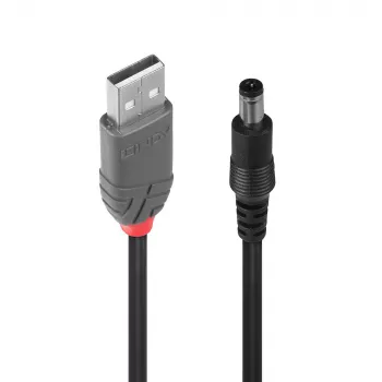 Adaptérový kábel USB-A konektor samec – DC 5,5/2,1 mm konektor samec Lindy 70268