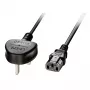 Lindy 5 m UK 3-pin konektor na IEC C13 napájací kábel, čierny, 5 m, C13 konektor samica