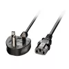 Lindy 5 m UK 3-pin konektor na IEC C13 napájací kábel, čierny, 5 m, C13 konektor samica