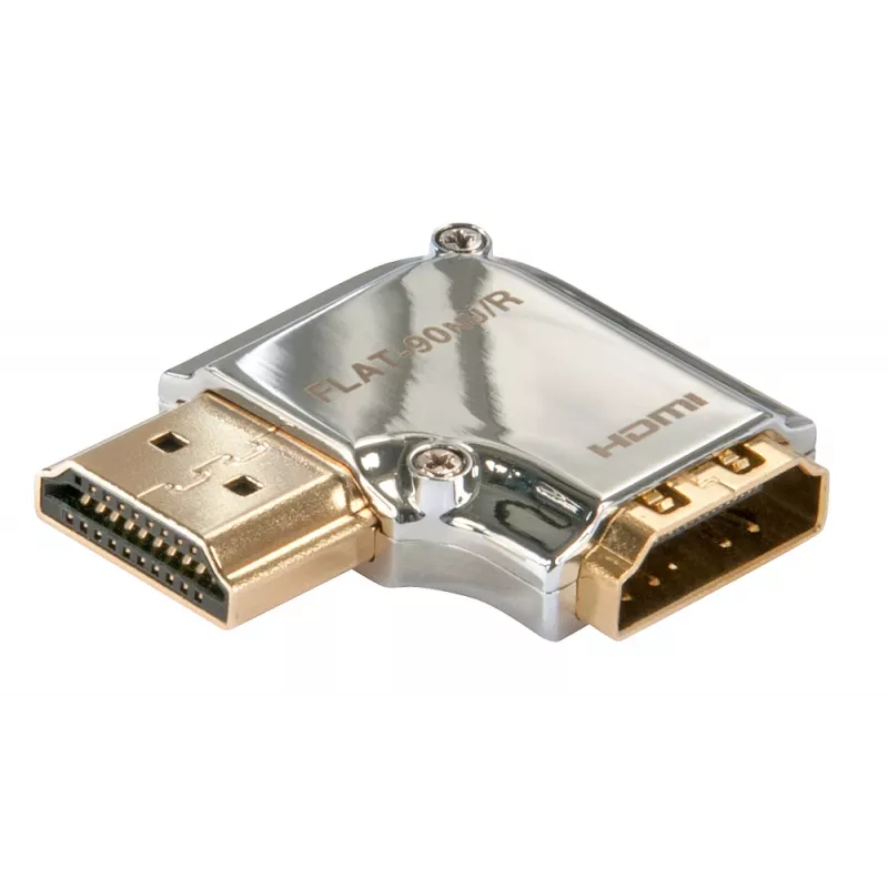 Lindy CROMO HDMI samec na HDMI samica 90-stupňový uhlový adaptér - vpravo