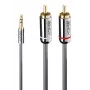 Lindy 1m 3,5mm jack na Cinch audio kábel, Cromo Line