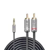 Lindy 1m 3,5mm jack na Cinch audio kábel, Cromo Line