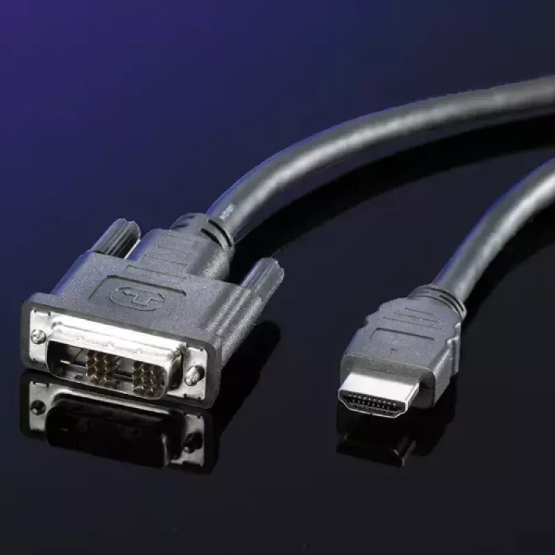 DVI kábel ROLINE DVI (18+1) M - HDMI M 2 m
