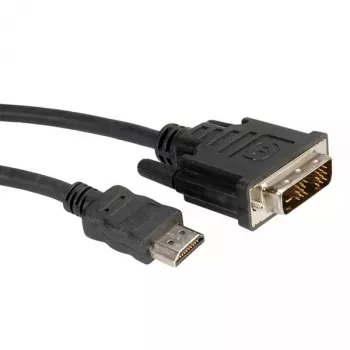 DVI kábel ROLINE DVI (18+1) M - HDMI M 2 m