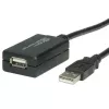 USB 2.0 predlžovací kábel VALUE 12 m s opakovačom