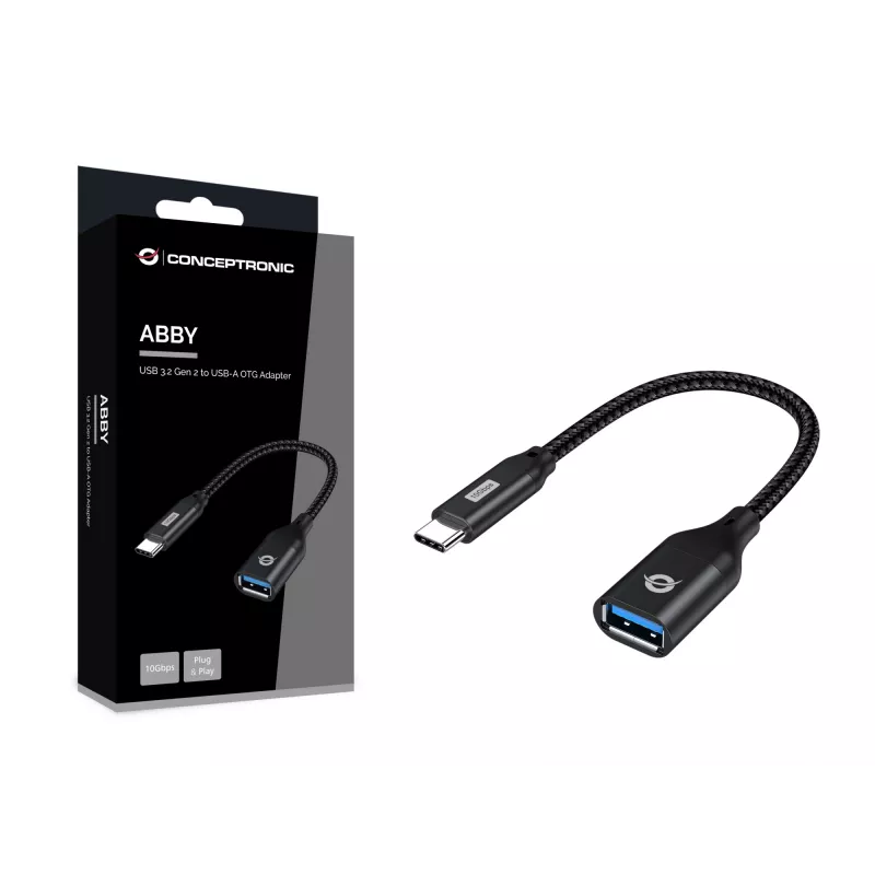 Conceptronic ABBY18B USB 3.2 Gen 2 na USB-A OTG adaptér