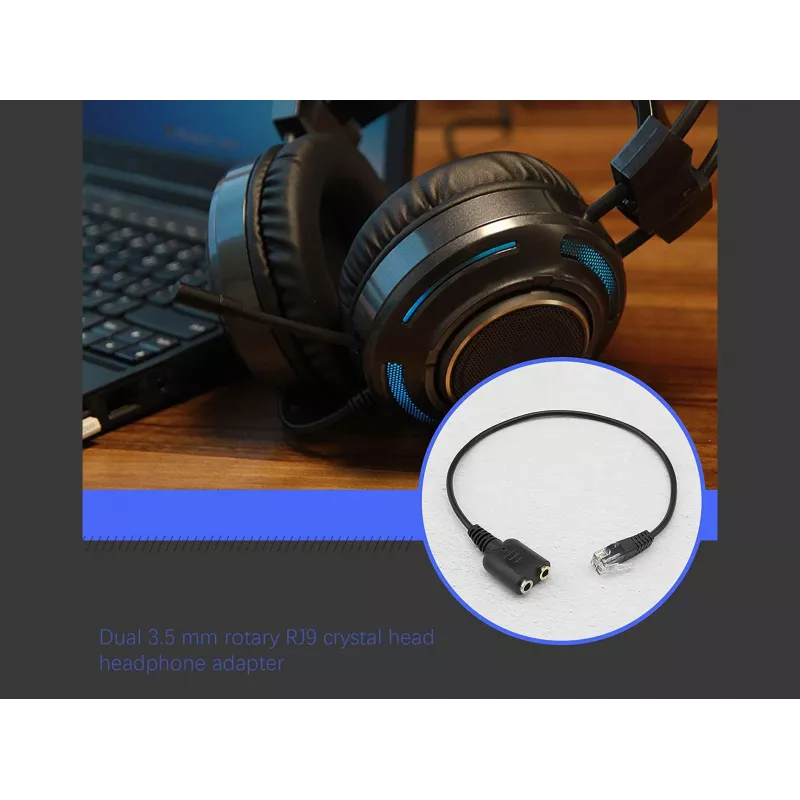 Equip RJ9 na 3,5 mm headset audio adaptér čierna 0,25 m