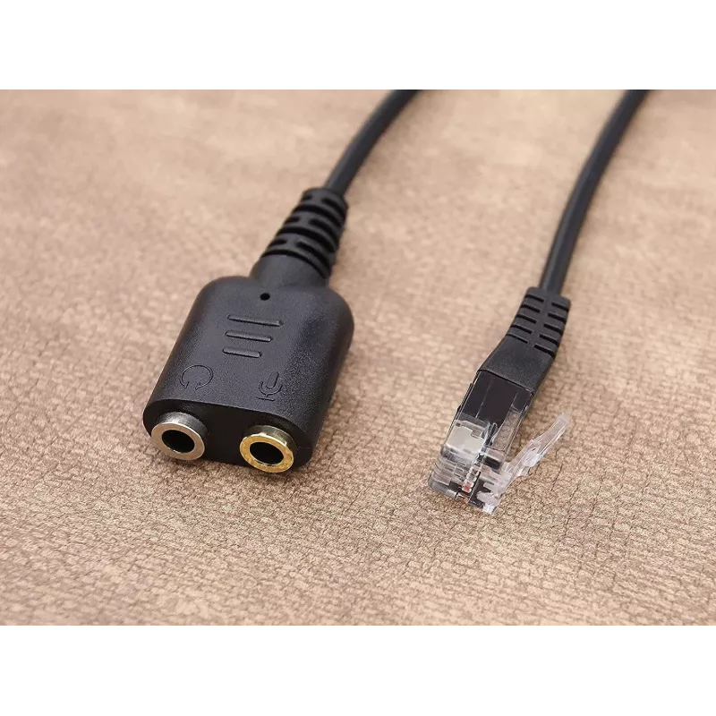 Equip RJ9 na 3,5 mm headset audio adaptér čierna 0,25 m