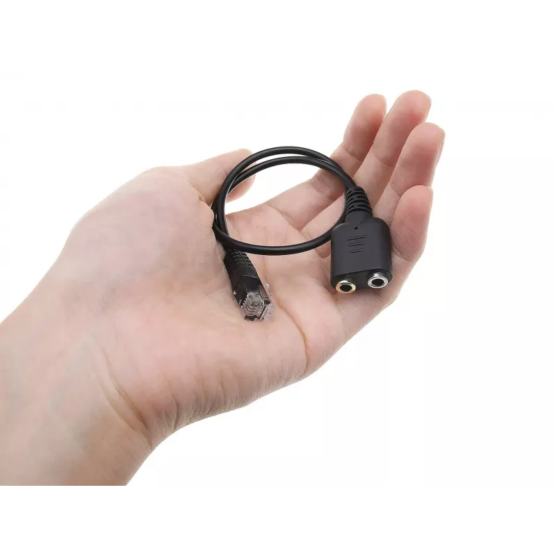 Equip RJ9 na 3,5 mm headset audio adaptér čierna 0,25 m