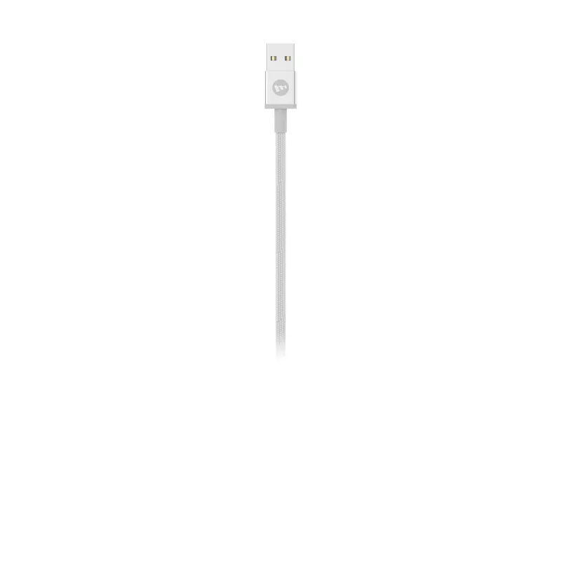 mophie nabíjací a synchronizačný kábel – USB-A na Micro/USB-C/LTG – 1 m – biely