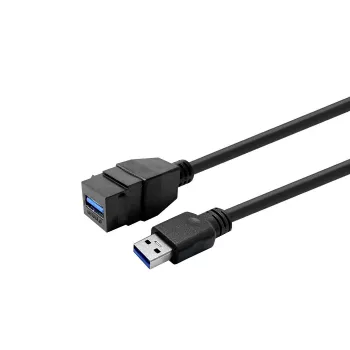 VivoLink USB 3.0 adaptérový kábel A na konektor samica PROKEYUSB3AFM1B, čierny, USB 3.0 Type-A adaptér konektor samica