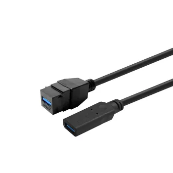 VivoLink USB 3.0 kábel Type-A na Type-A 0,2 m — čierny