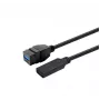 VivoLink USB 3.0 kábel Type-A na Type-A 0,2 m — čierny