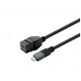 USB-C adaptér konektor samica VivoLink PROKEYUSBCFM1B – panelová montáž, čierny