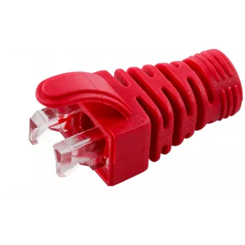 MicroConnect CONB65R priechodka na odľahčenie ťahu pre káble Cat5e/Cat6/Cat6A do 6,5 mm, červená