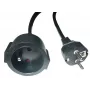 Predlžovací sieťový kábel MicroConnect MC-PE0500FRB 500 cm s EU vidlicou, čierny