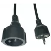 Predlžovací sieťový kábel MicroConnect MC-PE0500FRB 500 cm s EU vidlicou, čierny