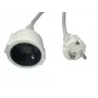 MicroConnect MC-PE0500FRW predlžovací napájací kábel, EU na francúzsky typ E, 5 m, biely