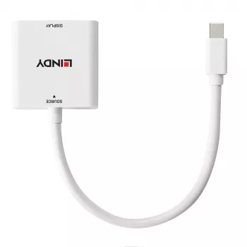Lindy Mini DisplayPort na DVI konvertor 0,18 m Mini DisplayPort DVI-I