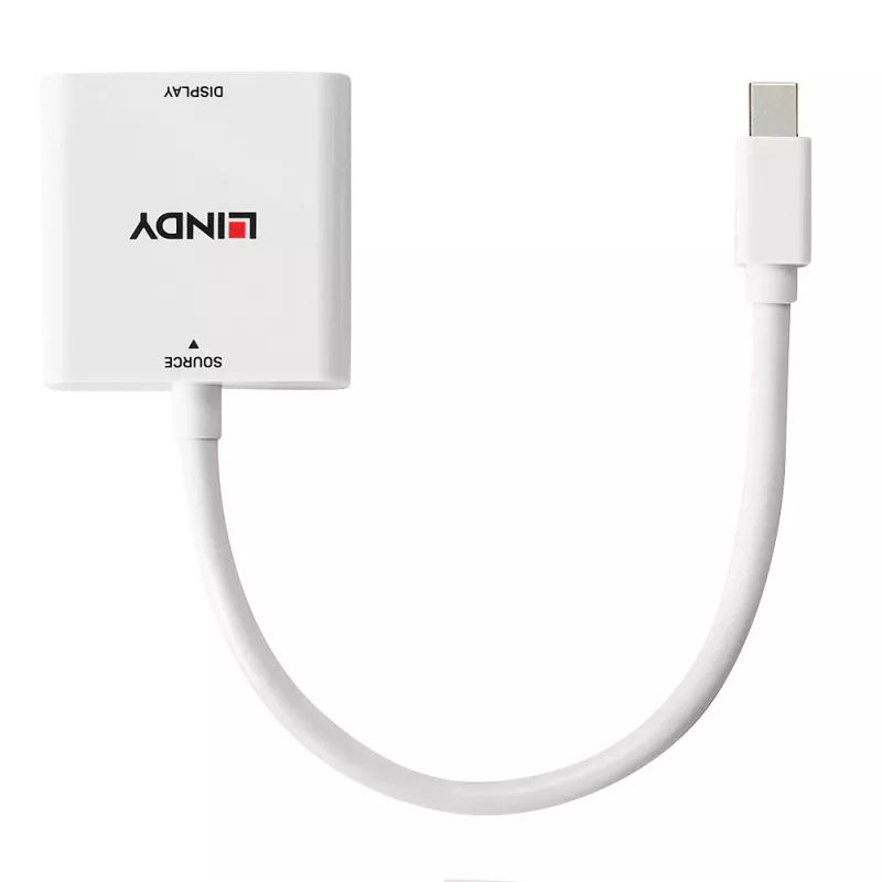 Lindy Mini DisplayPort na DVI konvertor 0,18 m Mini DisplayPort DVI-I