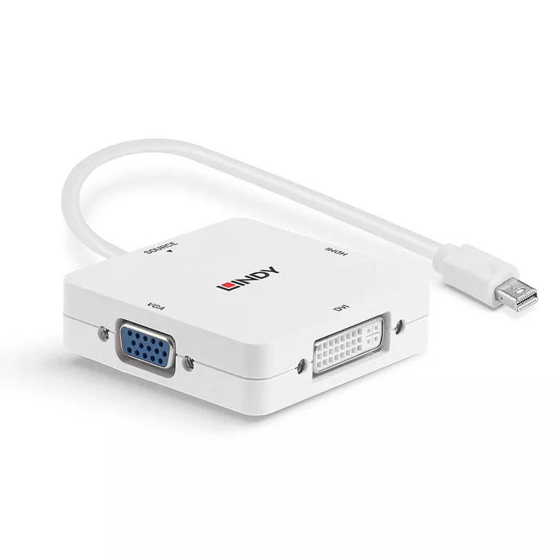 Lindy Mini DisplayPort 1.2 na HDMI 1.4, DVI a VGA konvertor