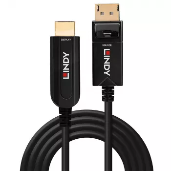 Lindy 50m Fibre Optic Hybrid DisplayPort 1.2 na HDMI 18G kábel