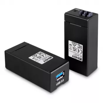 AV vysielač a prijímač Lindy 200 m Fibre Optic USB 3.0 extender