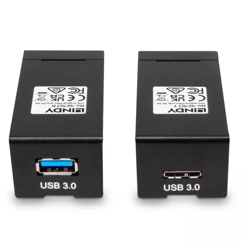 AV vysielač a prijímač Lindy 200 m Fibre Optic USB 3.0 extender