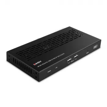 AV prijímač Lindy 4K30 HDMI a USB cez IP systém – dekodér