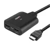 Lindy 2-port HDMI 4K60 splitter kábel čierny 3840x2160