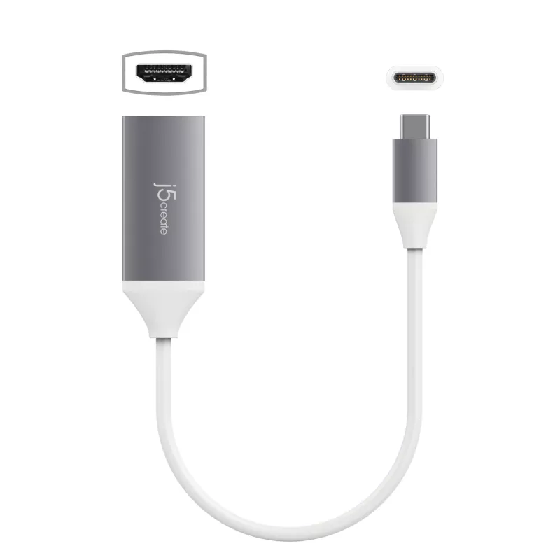 j5create JCA153G-N USB-C® na 4K HDMI™ adaptér, 2.0/3.2 Gen 1 (3.1 Gen 1), USB Type-C, HDMI výstup, 3840 x 2160 pixelov