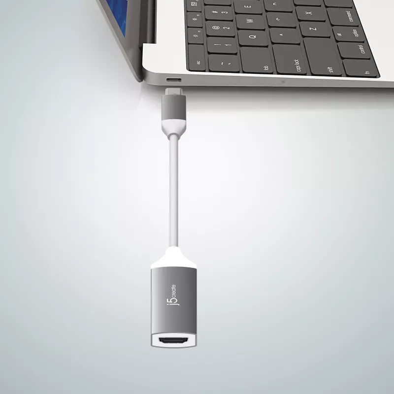 j5create JCA153G-N USB-C® na 4K HDMI™ adaptér, 2.0/3.2 Gen 1 (3.1 Gen 1), USB Type-C, HDMI výstup, 3840 x 2160 pixelov