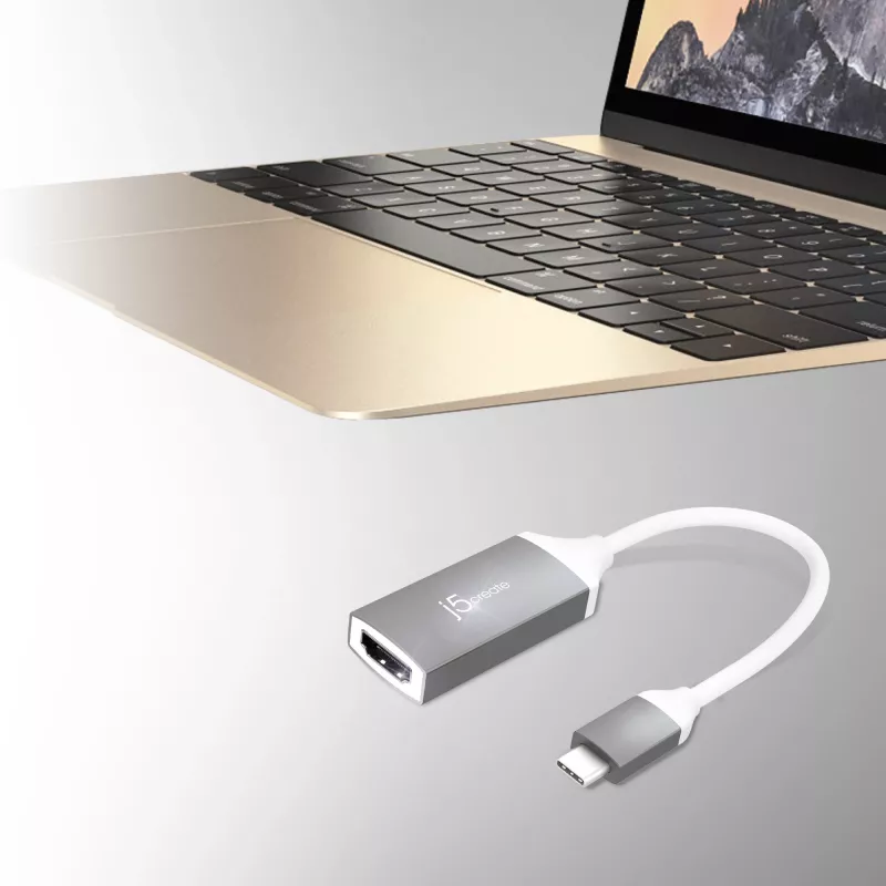 j5create JCA153G-N USB-C® na 4K HDMI™ adaptér, 2.0/3.2 Gen 1 (3.1 Gen 1), USB Type-C, HDMI výstup, 3840 x 2160 pixelov
