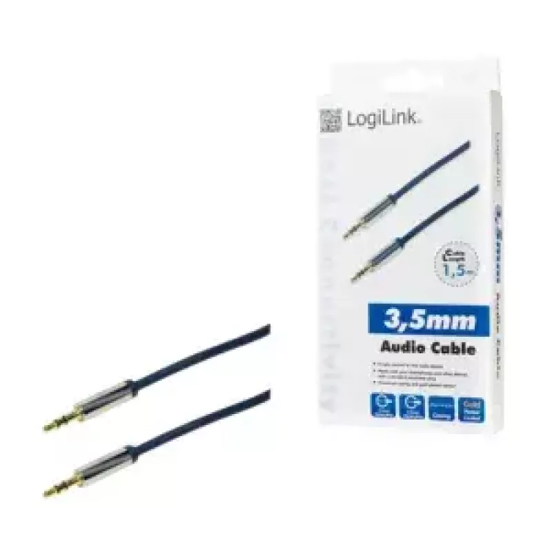 Audio kábel LogiLink CA10150 1,5 m 3,5 mm modrý