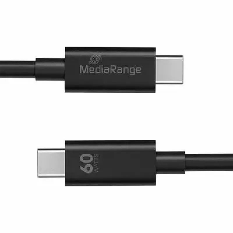 USB kábel MediaRange MRCS213 1,2 m USB 3.2 Gen 1 USB-C čierny